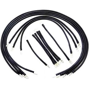 2 Gauge E-Z-GO TXT Golf Cart Battery Cables (13 pc Set) Black