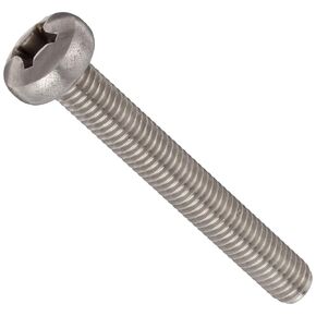 Small Parts 18-8 Stainless Steel Machine Screw, Plain Finish, Pan Head, Phillips Drive, Meets ASME B18.6.3, 4" Length, Partially Threaded, #10-32 UNF Threads (Pack of 25)