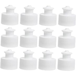 30pcs Reusable Push-Pull Replacement Caps - Non-Spill Screw Tops for Sports Water Bottles - Plastic Bottle Caps - Ideal for Toddler Bottles & Soda Bottles - Sports Bottle