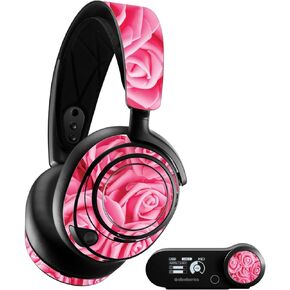 MightySkins Skin Compatible with SteelSeries Arctis Nova Pro - Super Pink Roses | Protective, Durable, and Unique Vinyl Decal wrap Cover | Easy to Apply, Remove, and Change Styles | Made in The USA