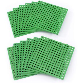 PLUS PLUS – Blue Baseplate, 12 Pack – Base Accessory for Building and displaying Creations, 4.5 X 4.5 inches, Construction Building STEM | STEAM Toy for Kids