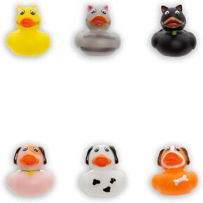 Windy City Novelties 50 Pack - 2" Assorted Themed Rubber Ducky Bath Toys (Animal)