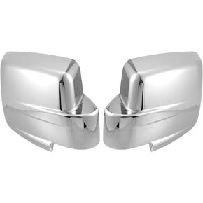 X AUTOHAUX 1 Pair Car Exterior Chrome Plated Mirror Cover Full Mirror Cover Covers Cap Overlay for Jeep Patriot 2007-2017 for Dodge Nitro 2007-2012