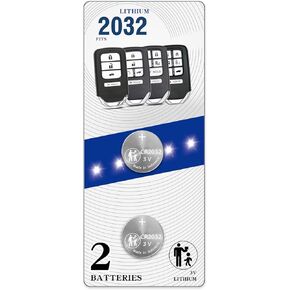 (2Pack CR2032 2032 Remote Key Fob Battery Replacement for Honda 2013-2021+ Accord Civic Odyssey CR-V HR-V Fit Pilot Prox Smart Key Fob fits with FCC ID KR5V2X
