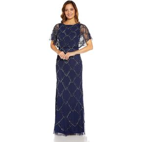 Adrianna Papell Women's Beaded Blouson Dress