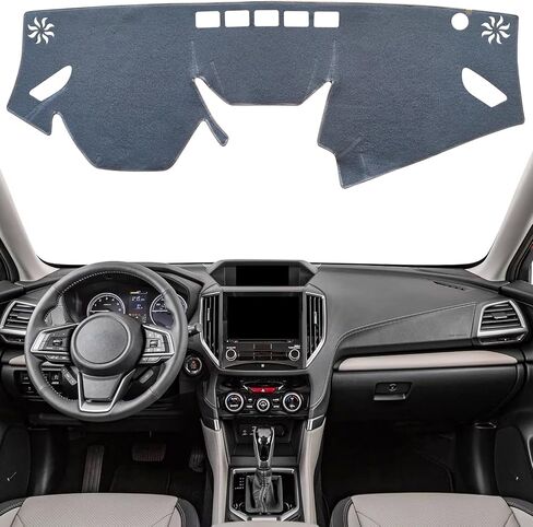 KEYOOG Dashboard Cover Dash Mat Fit for Su-baru Forester 2024-2019 (S14 Body Code,Without HUD Models),Car Dash Board Mat Anti-Glare Carpet,Non-Slip Pad Sunshield Protector (Grey) in Saudi Arabia