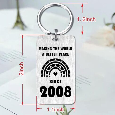 16th Birthday Gifts, Happy 16th Birthday Keychain for Girls 2008, Sweet Sixteen Birthday Decorations Rainbow Keychain, 16 Years Old Girl Birthday Gifts, 16 Yr Bday Present for Teen Girl in Saudi Arabia