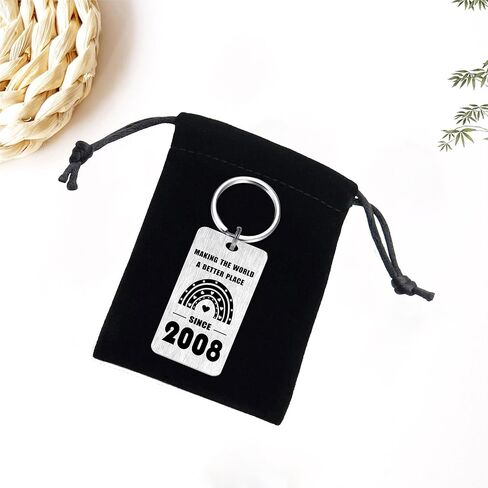 16th Birthday Gifts, Happy 16th Birthday Keychain for Girls 2008, Sweet Sixteen Birthday Decorations Rainbow Keychain, 16 Years Old Girl Birthday Gifts, 16 Yr Bday Present for Teen Girl in Saudi Arabia