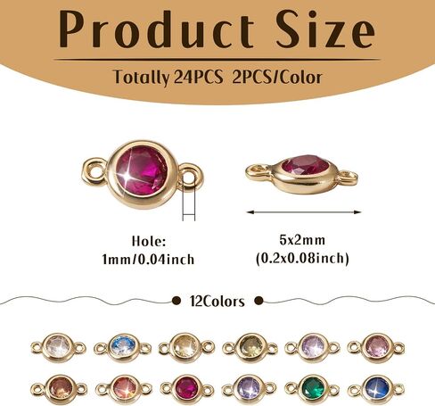 Cheriswelry 48Pcs 15mm Flat Round Gunmetal Alloy Glass Rhinestone Charms Colorful Birthstone Pendants Gunmetal Tiny Dangle Charms for DIY Necklace Earring Bracelet Jewelry Making Handmade Crafts in Saudi Arabia