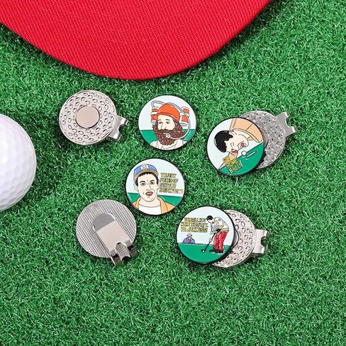 Golf Ball Markers for Men Women 4 Pack Golf Ball Marker for Putting Green with Magnetic Hat Clip Funny Gilmore Golf Accessories-1 in Kuwait
