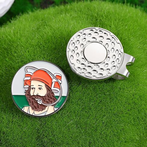 Golf Ball Markers for Men Women 4 Pack Golf Ball Marker for Putting Green with Magnetic Hat Clip Funny Gilmore Golf Accessories-1 in Kuwait