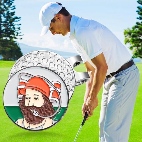 Golf Ball Markers for Men Women 4 Pack Golf Ball Marker for Putting Green with Magnetic Hat Clip Funny Gilmore Golf Accessories-1 in Kuwait