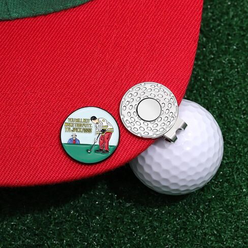 Golf Ball Markers for Men Women 4 Pack Golf Ball Marker for Putting Green with Magnetic Hat Clip Funny Gilmore Golf Accessories-1 in Kuwait