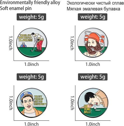 Golf Ball Markers for Men Women 4 Pack Golf Ball Marker for Putting Green with Magnetic Hat Clip Funny Gilmore Golf Accessories-1 in Kuwait