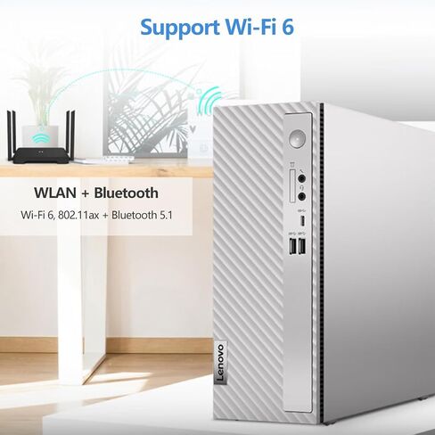 Lenovo IdeaCentre 3 SFF Business Desktop, Intel Celeron G6900, 16GB RAM, 2TB SSD, HDMI, VGA, Card Reader, Wired Keyboard & Mouse, Wi-Fi 6, Windows 11 Pro, Grey in Saudi Arabia