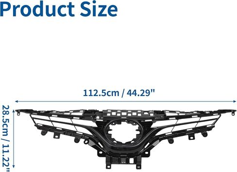 X AUTOHAUX Front Upper Hood Bumper Grille Grill for Toyota Camry LE 2018-2020 Front Upper Bumper Kidney Grille Grill Black in Saudi Arabia