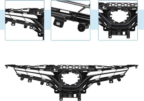 X AUTOHAUX Front Upper Hood Bumper Grille Grill for Toyota Camry LE 2018-2020 Front Upper Bumper Kidney Grille Grill Black in Saudi Arabia