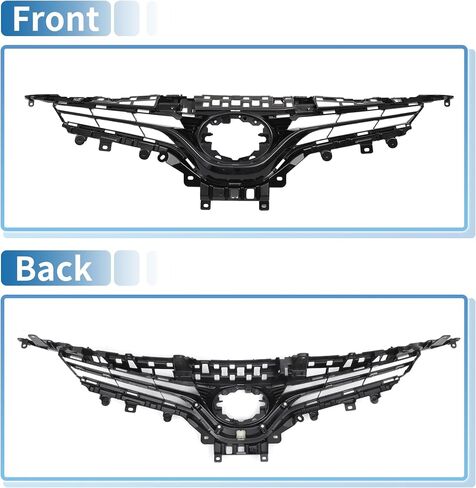 X AUTOHAUX Front Upper Hood Bumper Grille Grill for Toyota Camry LE 2018-2020 Front Upper Bumper Kidney Grille Grill Black in Saudi Arabia