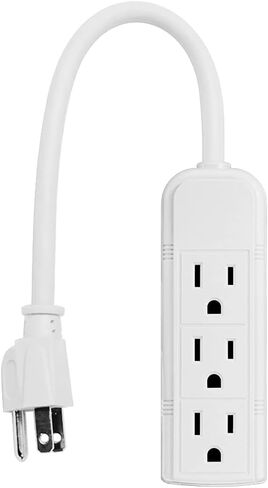 Uninex PS28E WTv2 Compact Grounded 3-Outlet Power Strip ETL Listed, 1-Foot, 24-Pack in Saudi Arabia