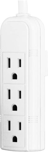 Uninex PS28E WTv2 Compact Grounded 3-Outlet Power Strip ETL Listed, 1-Foot, 24-Pack in Saudi Arabia
