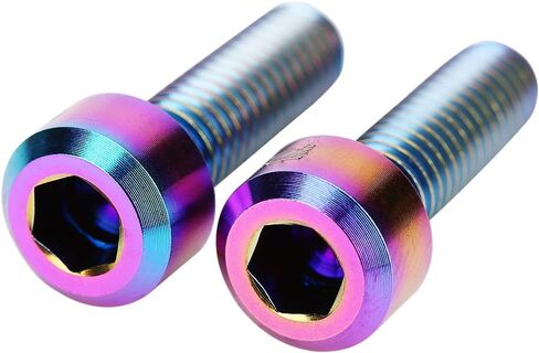 Stem Bolts, 6Pcs/Set M5*16mm Alloy Bike Fixed Stem Bolts Stem Stem Hex Tapered Bolts Screw TopCover Headset Screws in Saudi Arabia