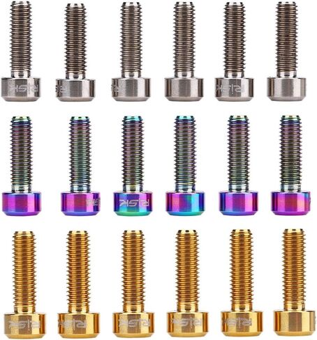 Stem Bolts, 6Pcs/Set M5*16mm Alloy Bike Fixed Stem Bolts Stem Stem Hex Tapered Bolts Screw TopCover Headset Screws in Saudi Arabia