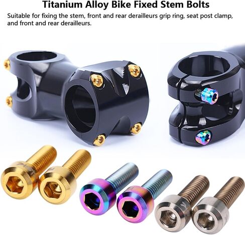 Stem Bolts, 6Pcs/Set M5*16mm Alloy Bike Fixed Stem Bolts Stem Stem Hex Tapered Bolts Screw TopCover Headset Screws in Saudi Arabia