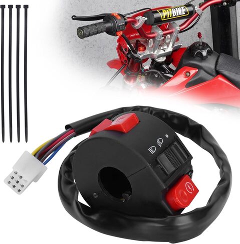 ATV Kill Switch, Left Starter Light Key Female Plug Kit for 50cc 70cc 90cc 110cc 125cc RPS Yamoto Jetmoto RoKeta Sunl RPS ICEbear Kazuma Vitacci Chinese ATV Quad,8 Wire 3 Function in Saudi Arabia