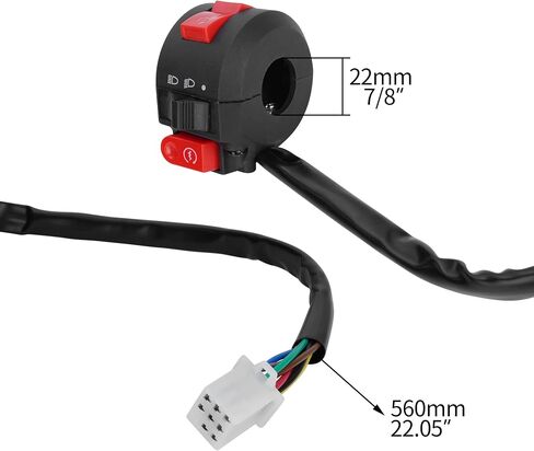 ATV Kill Switch, Left Starter Light Key Female Plug Kit for 50cc 70cc 90cc 110cc 125cc RPS Yamoto Jetmoto RoKeta Sunl RPS ICEbear Kazuma Vitacci Chinese ATV Quad,8 Wire 3 Function in Saudi Arabia