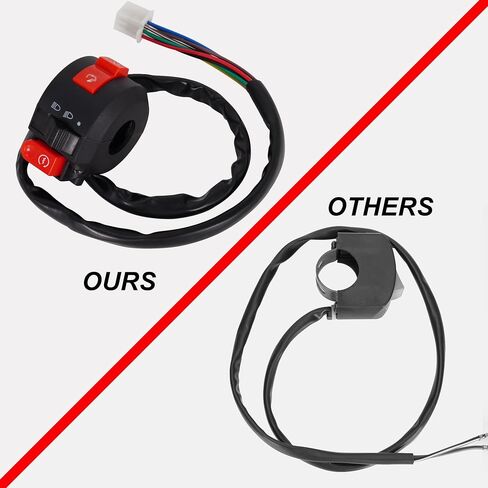 ATV Kill Switch, Left Starter Light Key Female Plug Kit for 50cc 70cc 90cc 110cc 125cc RPS Yamoto Jetmoto RoKeta Sunl RPS ICEbear Kazuma Vitacci Chinese ATV Quad,8 Wire 3 Function in Saudi Arabia