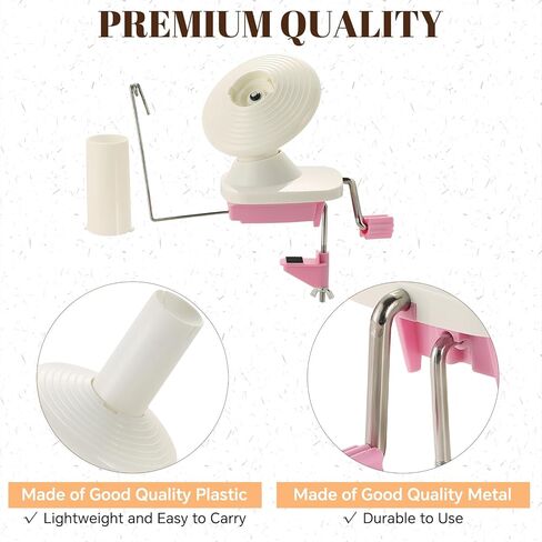 MYFULLY دليل الغزل الكرة اللفاف سعة 4 أونصة حامل اللفاف الذي يعمل يدويًا لكرات خيط ألياف الصوف السريعة (أزرق) in Kuwait