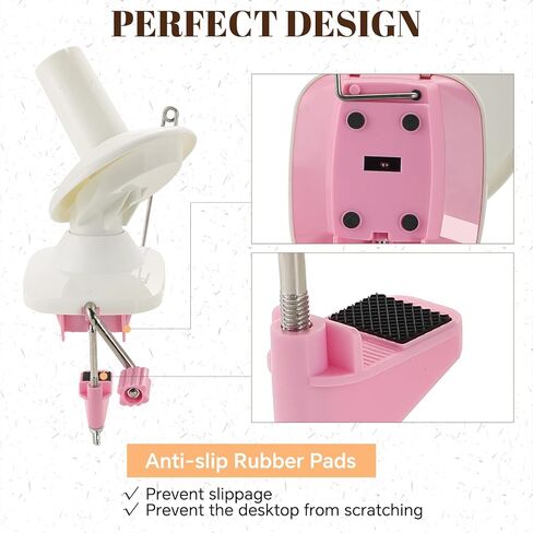 MYFULLY دليل الغزل الكرة اللفاف سعة 4 أونصة حامل اللفاف الذي يعمل يدويًا لكرات خيط ألياف الصوف السريعة (أزرق) in Kuwait