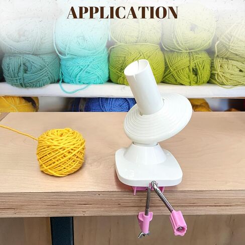 MYFULLY دليل الغزل الكرة اللفاف سعة 4 أونصة حامل اللفاف الذي يعمل يدويًا لكرات خيط ألياف الصوف السريعة (أزرق) in Kuwait