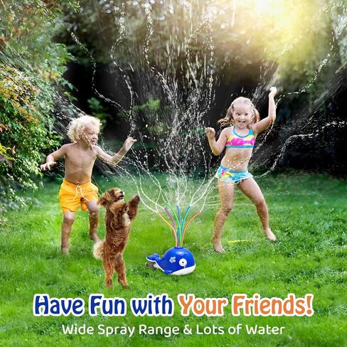 HeySplash Water Sprinkler Toy, Sprinkler for Kids Outdoor Play, Kids Sprinkler, Summer Water Toys for Kids, Splashing Fun for Outdoor Backyard Lawn, Attaches to Garden Hose in Saudi Arabia