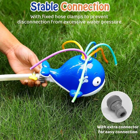 HeySplash Water Sprinkler Toy, Sprinkler for Kids Outdoor Play, Kids Sprinkler, Summer Water Toys for Kids, Splashing Fun for Outdoor Backyard Lawn, Attaches to Garden Hose in Saudi Arabia