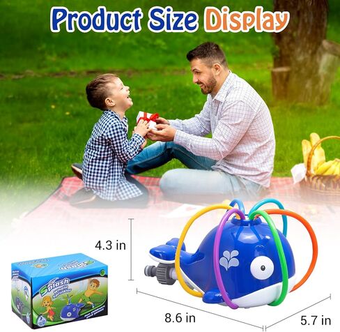 HeySplash Water Sprinkler Toy, Sprinkler for Kids Outdoor Play, Kids Sprinkler, Summer Water Toys for Kids, Splashing Fun for Outdoor Backyard Lawn, Attaches to Garden Hose in Saudi Arabia