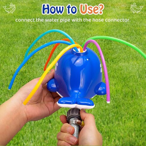 HeySplash Water Sprinkler Toy, Sprinkler for Kids Outdoor Play, Kids Sprinkler, Summer Water Toys for Kids, Splashing Fun for Outdoor Backyard Lawn, Attaches to Garden Hose in Saudi Arabia