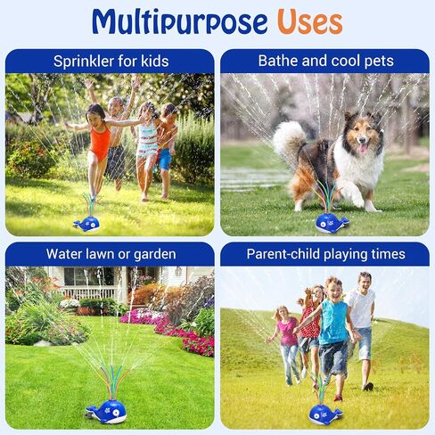 HeySplash Water Sprinkler Toy, Sprinkler for Kids Outdoor Play, Kids Sprinkler, Summer Water Toys for Kids, Splashing Fun for Outdoor Backyard Lawn, Attaches to Garden Hose in Saudi Arabia