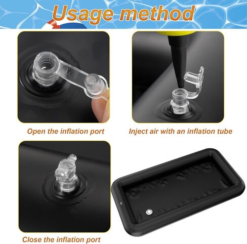 عوامة للكلاب لحمام السباحة، طوف للكلاب قابل للنفخ، عوامة للكلاب الصغيرة، حمام سباحة للكلاب قابل للطي للحيوانات الأليفة والسباحة في الصيف (أسود) in Kuwait