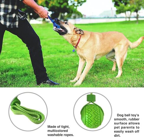 Three Pcs Set of Suction Cup Dog Toy for Aggressive Chewers Large Breed Interactive Toys Tug War Indestructible Puzzle, Kattypet Brand Sturdy and Bite Resistant, Multi-colored in Saudi Arabia