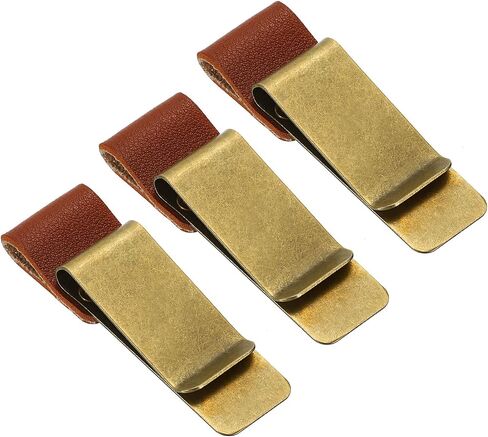 PATIKIL Pen Loop for Notebook, 3 Pack Leather Traveler Journal Notebook Pencil Holder Carved Sleeve Bookmark with Stainless Steel Clip, Silver Black in Saudi Arabia