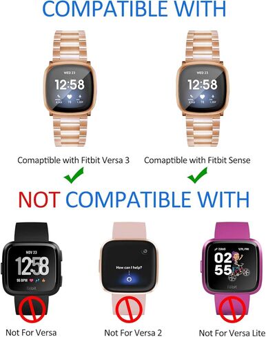 Maxjoy متوافق مع Fitbit Sense/Versa 3 Bands، Versa3 سوار معدني كبير من الفولاذ المقاوم للصدأ مع حافظة واقية للرجال والنساء متوافق مع ساعة Fitbit Sense/Versa 3 in Kuwait
