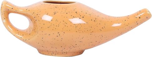 وعاء نيتي من السيراميك والبورسلين المتين المقاوم للتسرب يحمل 300 مل من الماء وقبضة مريحة | آمن للاستخدام في الميكروويف وغسالة الأطباق، علاج طبيعي صديق للبيئة للجيوب الأنفية والاحتقان (حصيرة خضراء) in Kuwait