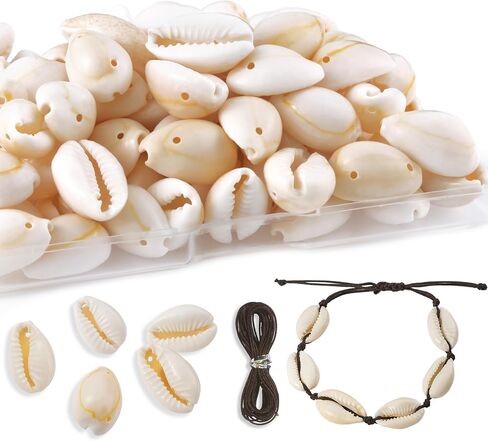 100 Pcs Natural Spiral Shell Beads for Crafts & Jewelry Making with Holes - Conch Shells for Adorning Hair Locks & Braids in Kuwait