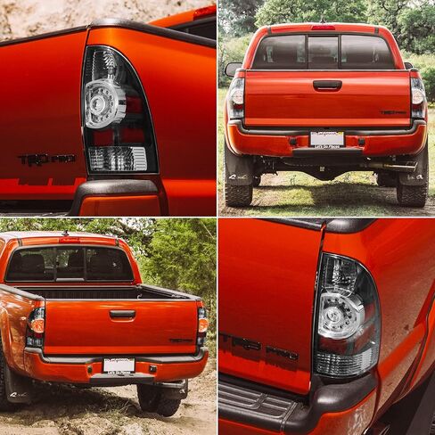 Huray LED Tail Lights Fit for Toyota Tacoma 2005-2015 Taillight Lamp Replacement for 8155004160 8156004160 (Chrome Housing Red lens) in Saudi Arabia