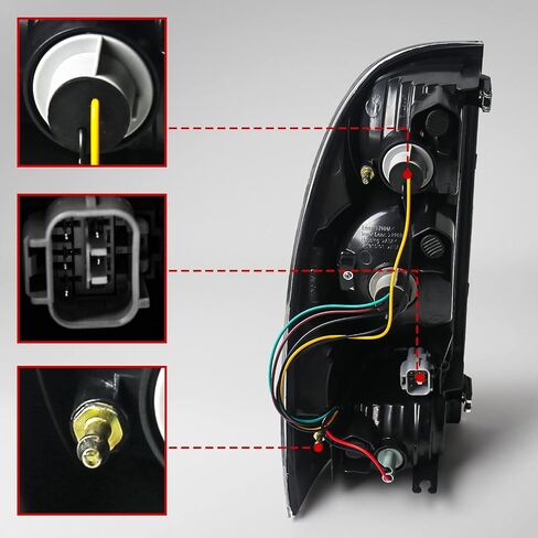Huray LED Tail Lights Fit for Toyota Tacoma 2005-2015 Taillight Lamp Replacement for 8155004160 8156004160 (Chrome Housing Red lens) in Saudi Arabia