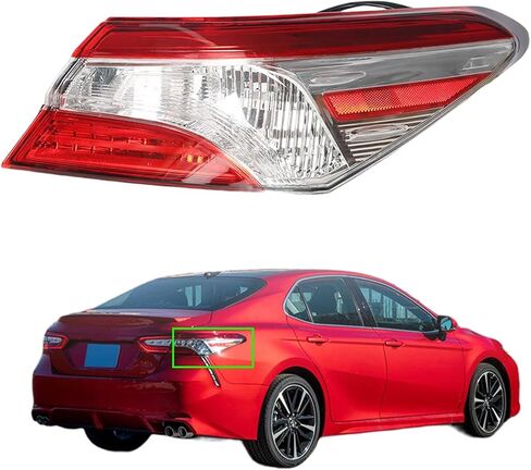 RH Passenger Side Outer Rear Tail Light Replacement for 2018 2019 2020 Toyota Camry Right Brake Lamp 8155006720, TO2805134 in Saudi Arabia