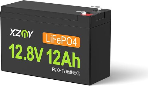 بطارية ليثيوم مدمجة 12 فولت 12 أمبير، بطارية LiFePO4 ذات دورات عميقة قابلة لإعادة الشحن 12 فولت مدمجة 10 أمبير BMS، بطارية 12 فولت مثالية لنظام UPS، استبدال SLA، راديو هام، مضخة مياه، النظام الشمسي in Kuwait