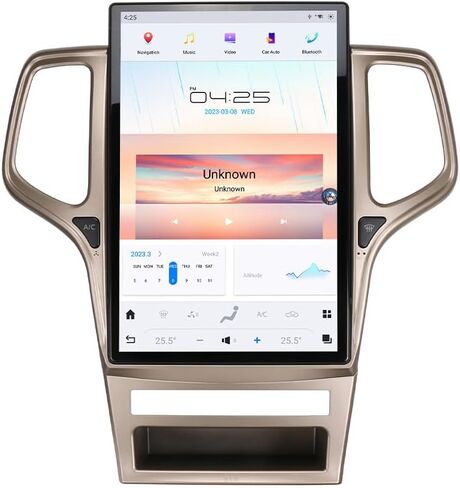 14.4 Inch Qualcomm Android 11 Car Radio for Jeep Grand Cherokee 2014-2020 Stereo Upgrade Tesla Style IPS Touch Screen Android Auto GPS Navigation Head Unit Multimedia Player in Saudi Arabia