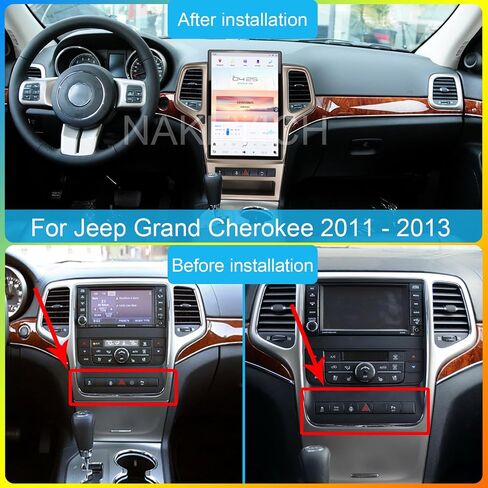 14.4 Inch Qualcomm Android 11 Car Radio for Jeep Grand Cherokee 2014-2020 Stereo Upgrade Tesla Style IPS Touch Screen Android Auto GPS Navigation Head Unit Multimedia Player in Saudi Arabia